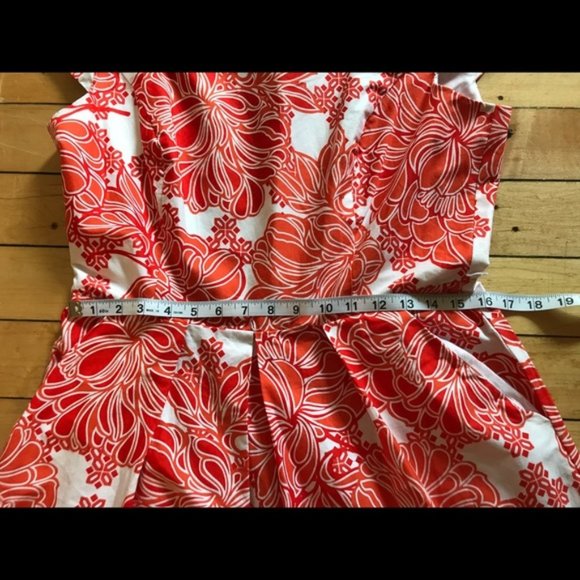 R & K Bright Orange Fit and Flare Dress - Picture 3 of 8